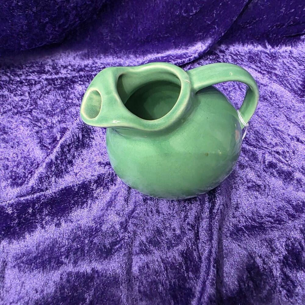 Vintage Matte Green Art Pottery Pitcher / Creamer – USA #3